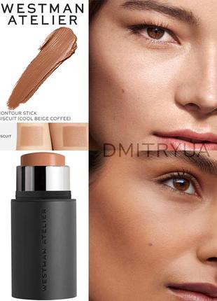Кремовый стик для контуринга westman atelier petite face trace contour stick biscuit