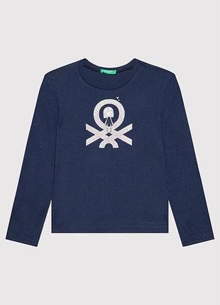 Темно-синій лонгслів  united colors of benetton 🛍️1+1=3🛍️