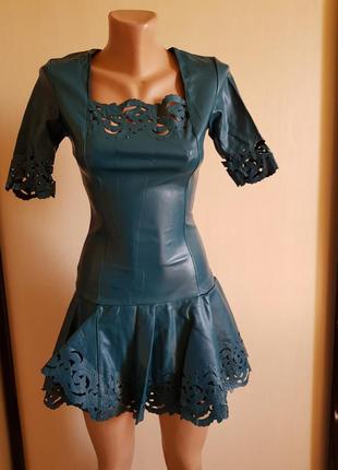 Платье эко кожа