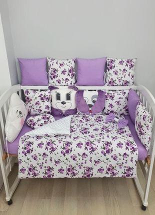 Постель детская с подушечками