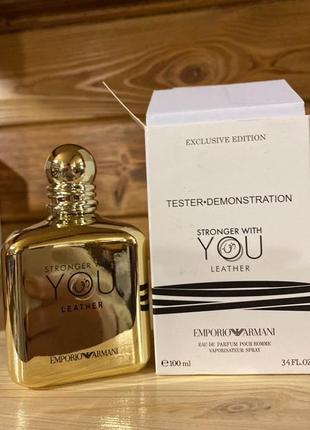 Emporio armani stronger with you leather 100 мл