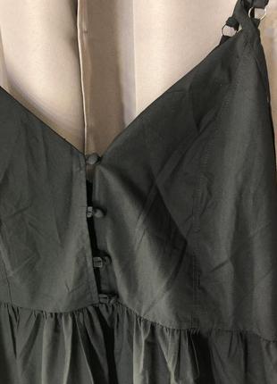 Черное платье макси на пуговицах asos design8 фото