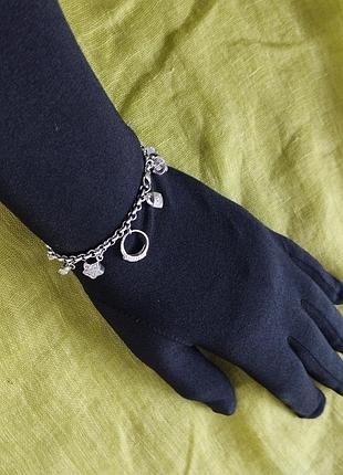 Итальянский серебряный браслет с шармами