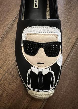Karl lagerfeld кожаные эспадрили