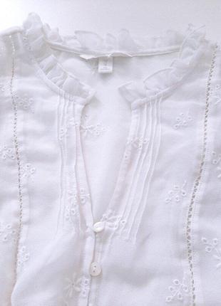 Блузка легкая с вышивкой h&amp;m р.38 165/88а2 фото