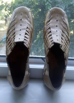 Плетеные босоножки кожаные туфли  k shoes softees3 фото