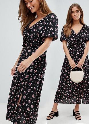 Платье миди цветочный принт fashion unione