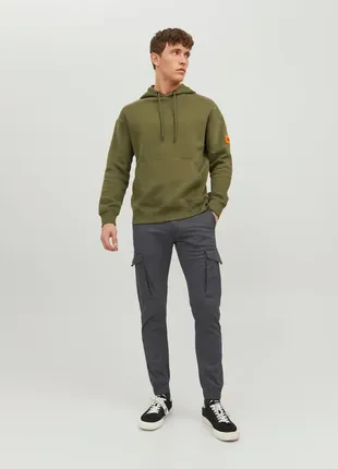 Штани карго jack&amp;jones paul flake slim fit grey2 фото