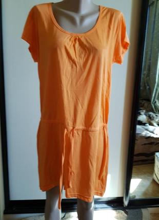 Платье туника оранж