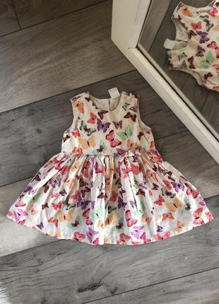 Яскраве літнє платтячко сарафан 68 см h&m котон1 фото