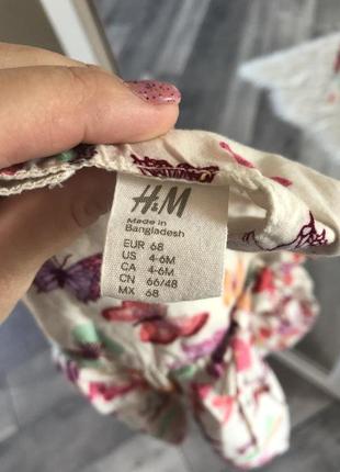 Яскраве літнє платтячко сарафан 68 см h&m котон2 фото