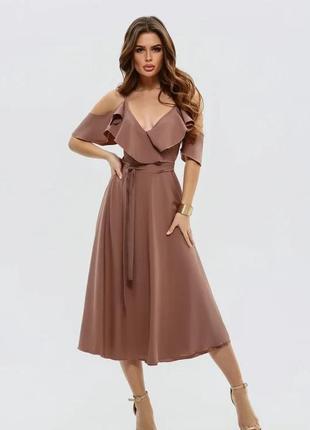 Платье для женщин цвет коричневый размер l fi_000265