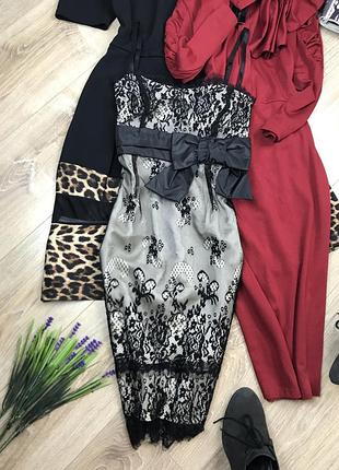 Шикарне,ефектне плаття в білизняному стилі з кружевом від warehouse 💣🔥💣