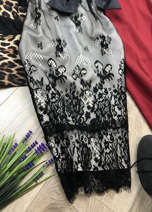 Шикарне,ефектне плаття в білизняному стилі з кружевом від warehouse 💣🔥💣7 фото