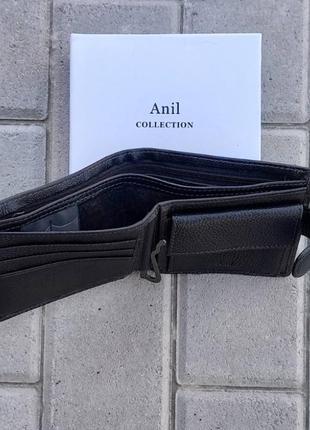 Мужской кошелек кожаный кошелек с зажимом для купюр. итальянская кожа.