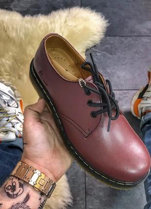 🔥dr martens 1461 cherry🔥стильные женские/мужские туфли мартинс/мартинсы