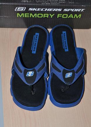 Дитячі в'єтнамки для хлопчика skechers оригінал skechers 30-36 kk16493 фото