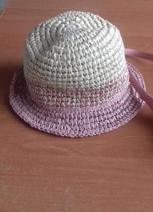 Чудовий літній капелюх, шляпка з соломки для дівчинки 3-4 років.