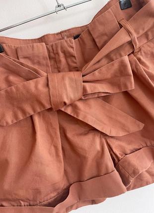 Красивые летние коричнево-кирпичного цвета шорты2 фото