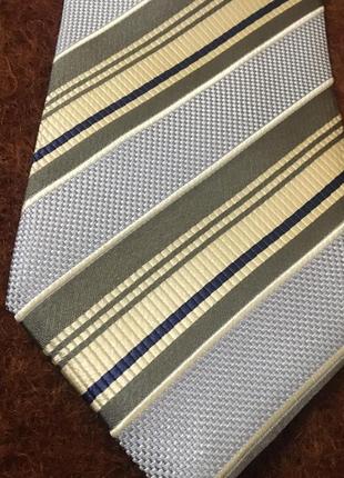 Шелковый галстук в полоску-италия2 фото