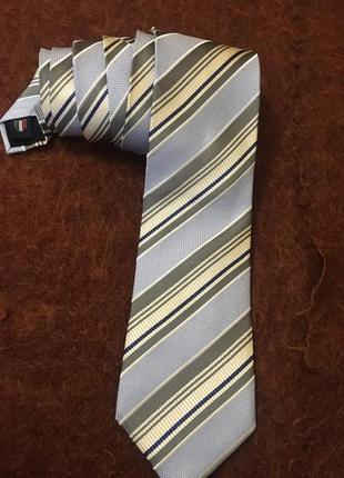 Шелковый галстук в полоску-италия1 фото
