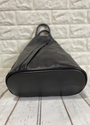Итальянский кожаный рюкзак черный7 фото