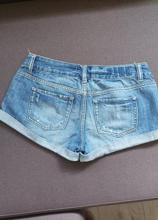 Джинсвовые женские короткие шорты victoria's secret, xs2 фото