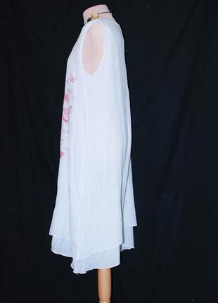 Лёгкий двойной свободный сарафан платье двойное с хвостами оверсайз трапецией трапеция.8 фото