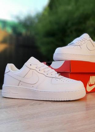 Женские кроссовки nike air force 1 white / smb