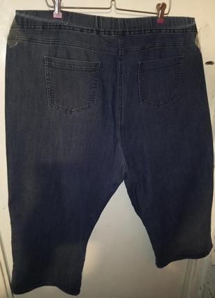 Стрейч,летние,джинсовые бриджи-капри на резинке,мега батал,moda at george3 фото
