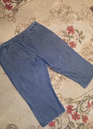 Стрейч,летние,джинсовые бриджи-капри на резинке,мега батал,moda at george6 фото