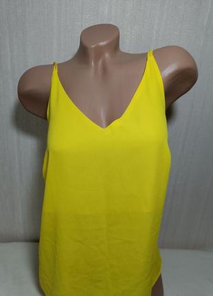 Топ однотонный жёлтый кэжуал. майка яскраво-жовта