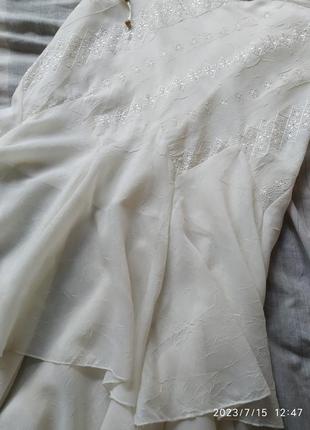 🍀 юбка летняя нежная вышитая женственная3 фото