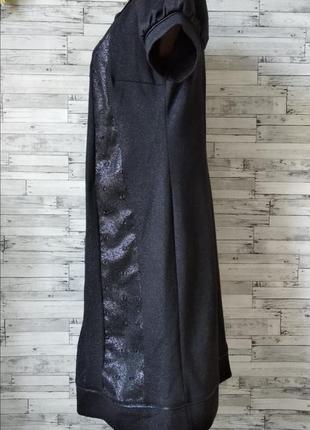 Нарядное женское черное платье блестящее jannel8 фото