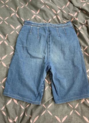 Amazing жіночі літні джинсові шорти шортики бермуди сині довгі з високою посвдк літні3 фото