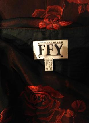 Платье вечернее из бордово-черного жаккарда с розами. ffy5 фото