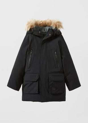 Стильный пуховик - парка 134 см zara