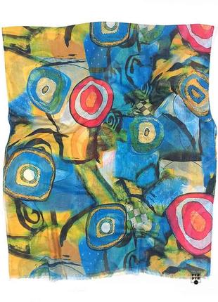 Палантин шарф 100% хлопок хлопковый с абстракцией новый качественный