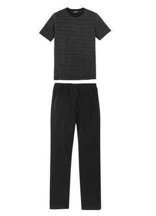 Чоловіча трикотажна піжама домашній костюм livergy германія, футболка штани