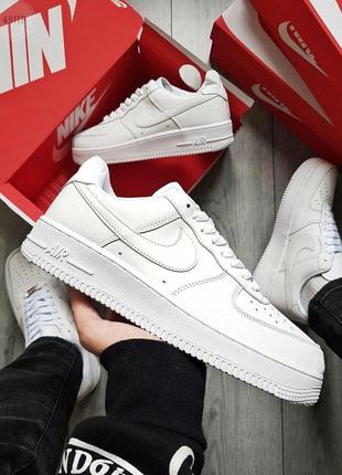 Мужские и женские белые кроссовки кеды nike air force white