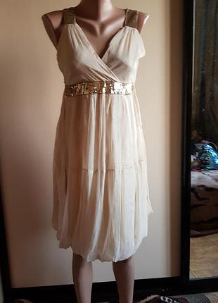 Платье беж