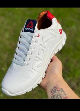 Мужские белые кожаные кроссовки reebok2 фото