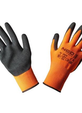 Захисні рукавички neo tools робочі, поліестер з нітриловим покриттям, p. 8 (97-642-8)
