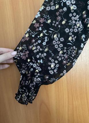 Шикарное шифоновое платье платье в цветок2 фото