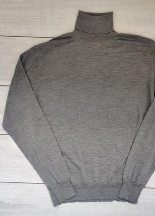 Качественный свитер из шерсти мериноса экстра класса с горловиной l -xl р reza5 фото