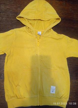 Мастерка жёлтая 86-92 размер 2220