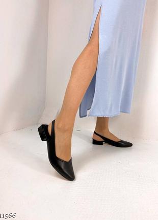 Босоножки сандали с закрытым носком черные мюли туфли с открытой пяткой6 фото