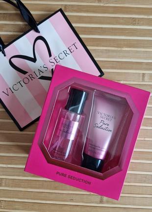 Набір pure seduction fragrance mist lotion міст спрей для тіла оригінал victorias secret 75+75мл