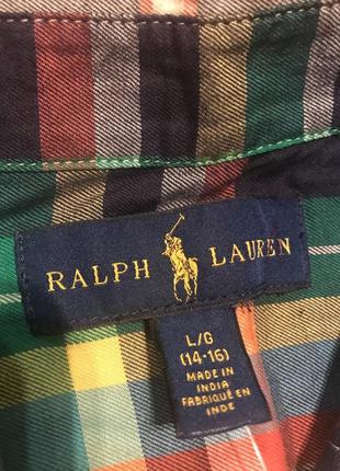 Рубашка в клетку polo ralph lauren на мальчика 12-14 лет7 фото