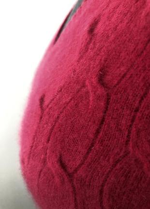 Люкс кашемир! яркий кашемировый джемпер свитер косы, цвет малина christopher fischer7 фото